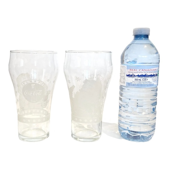 Vintage 1999 Coca Cola Santa Claus Christmas Beer Soda Glasses Pint Holiday Coke - Picture 12 of 13